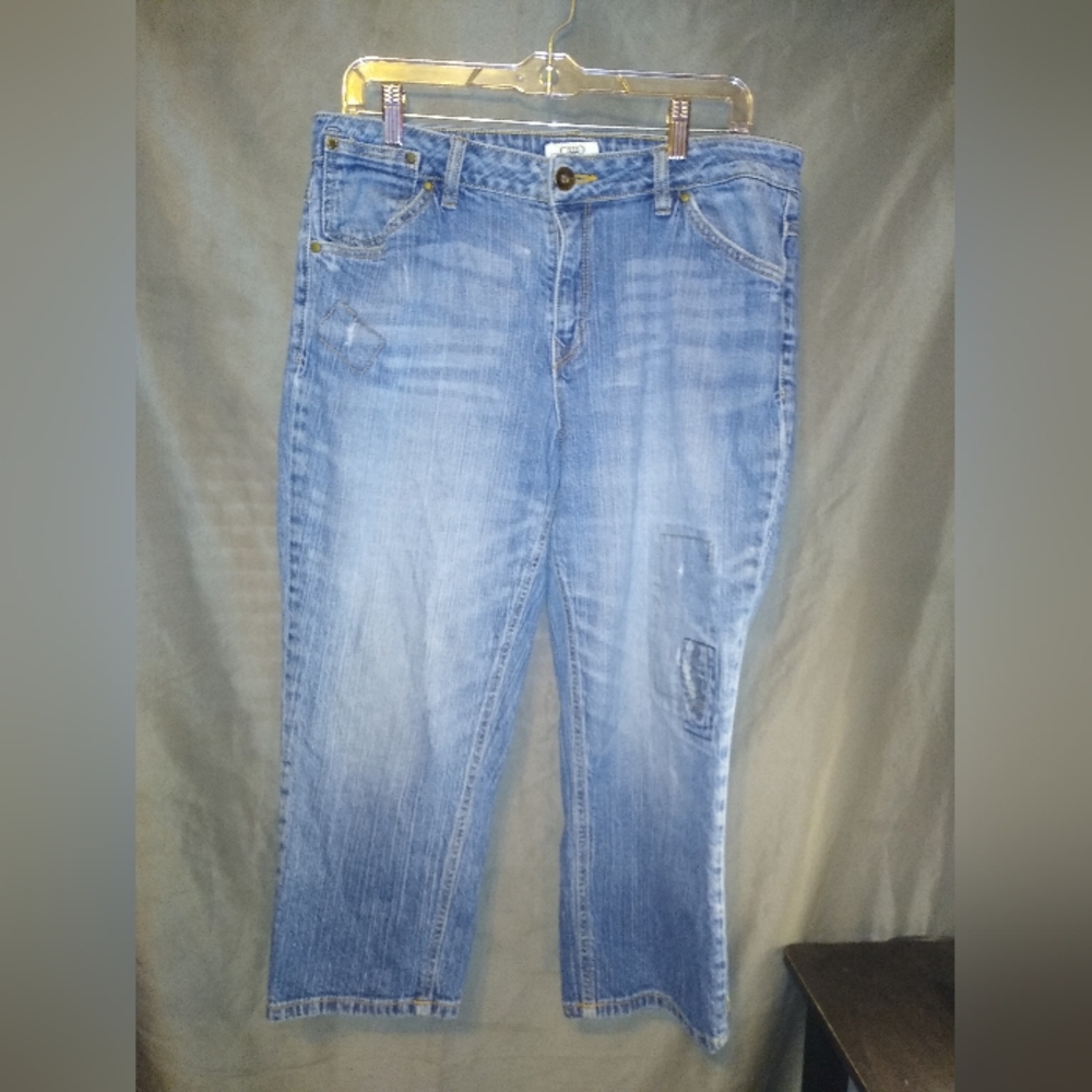 Cato women's blue plus size denim capris